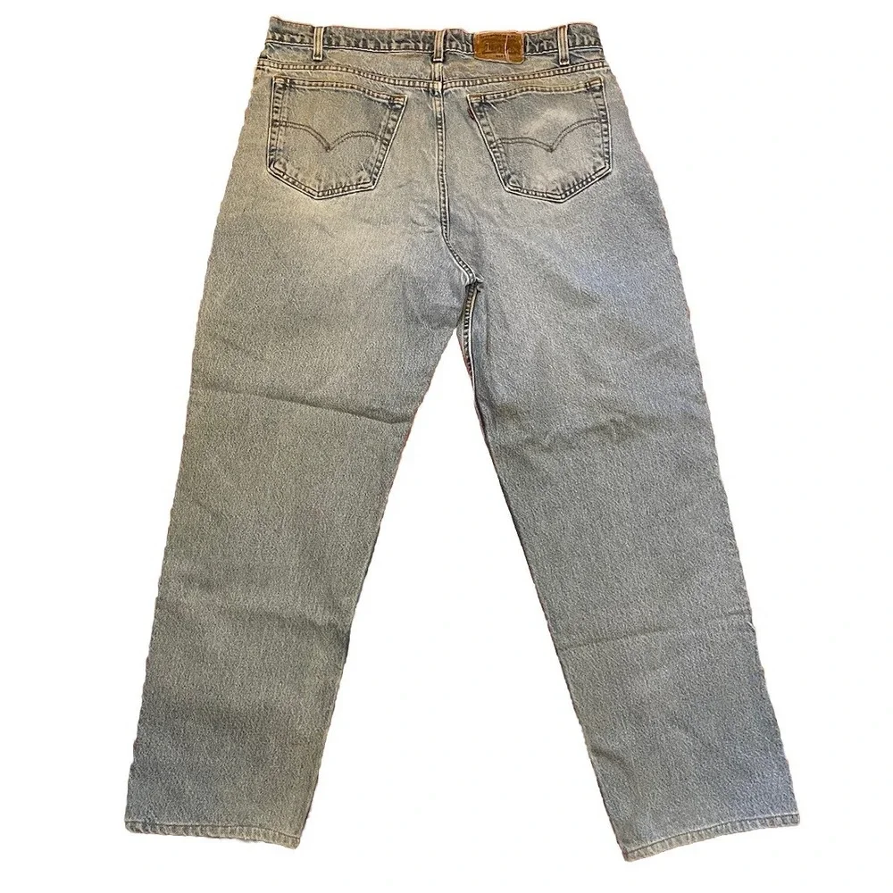 Vtg Levi's 545 Jeans Men 40x30 Blue Loose Fit Distressed Stained Grunge Cowboy‎